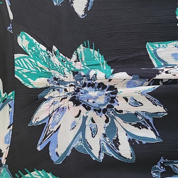 NWT Free People Good Vibrations Blouse, Black Combo Boho S/P - Picture 13 of 17